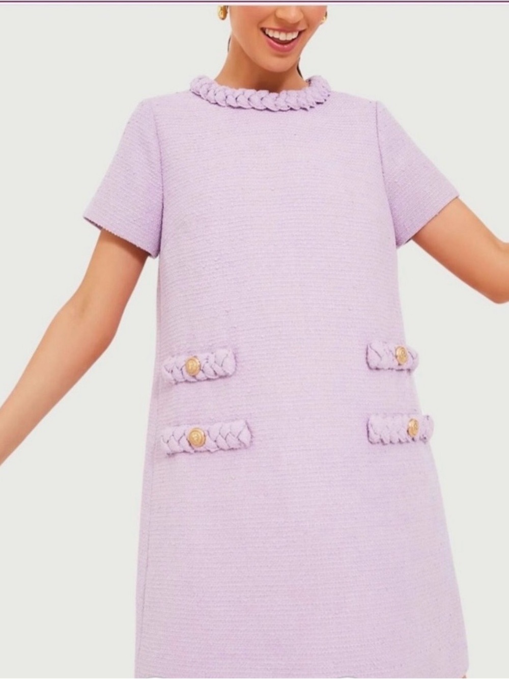 Tuckernut Lilac Tweed Jackie Dress